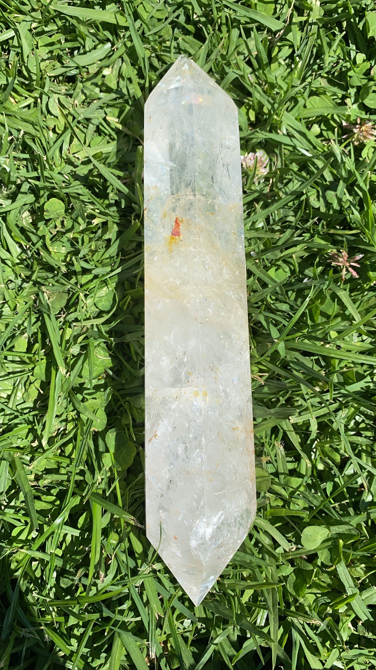 Clear Quartz DT Double Point Wand