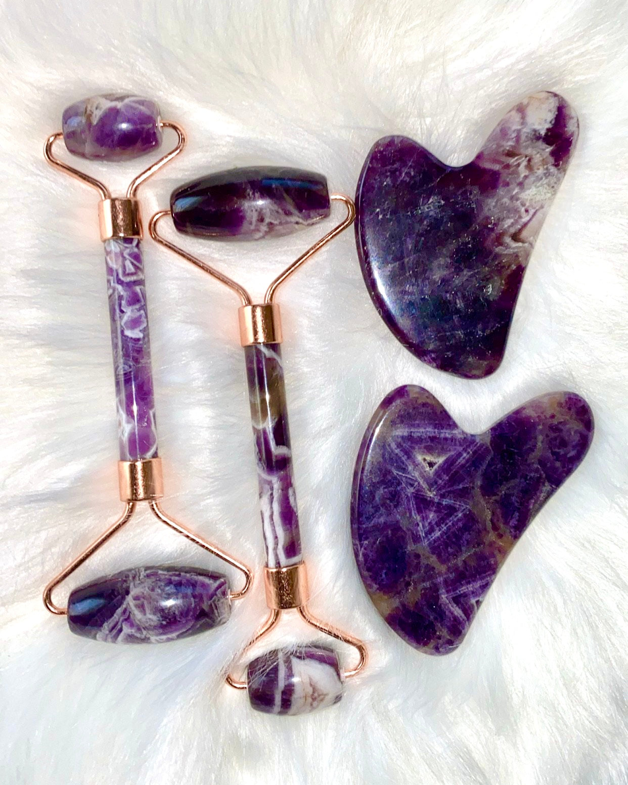 Amethyst (Chevron/Dream)Gua Sha Set
