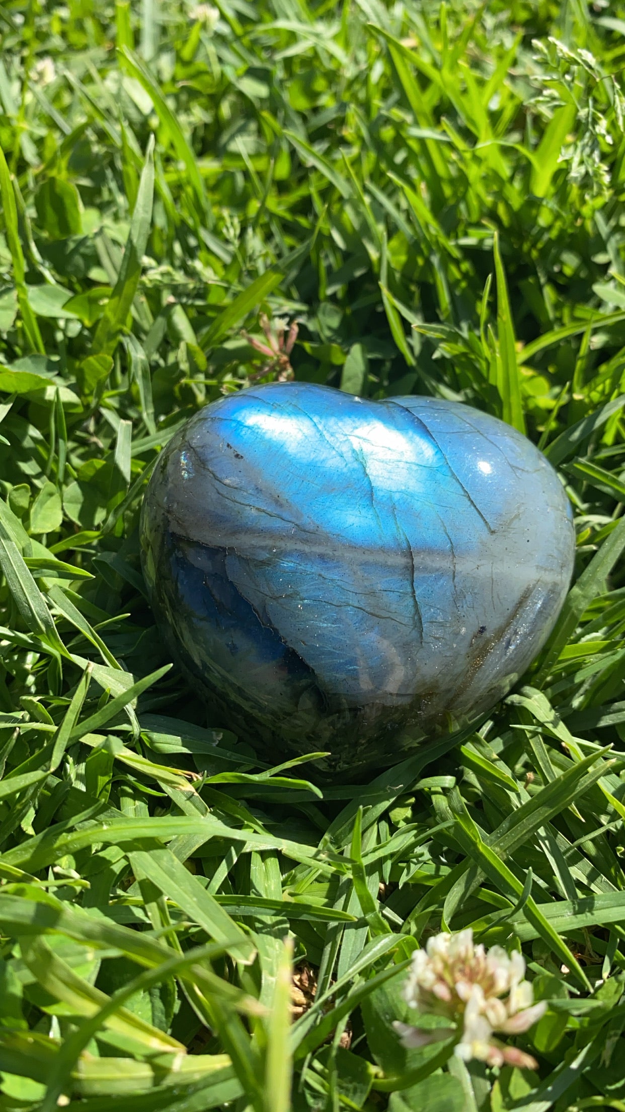 Labradorite Heart