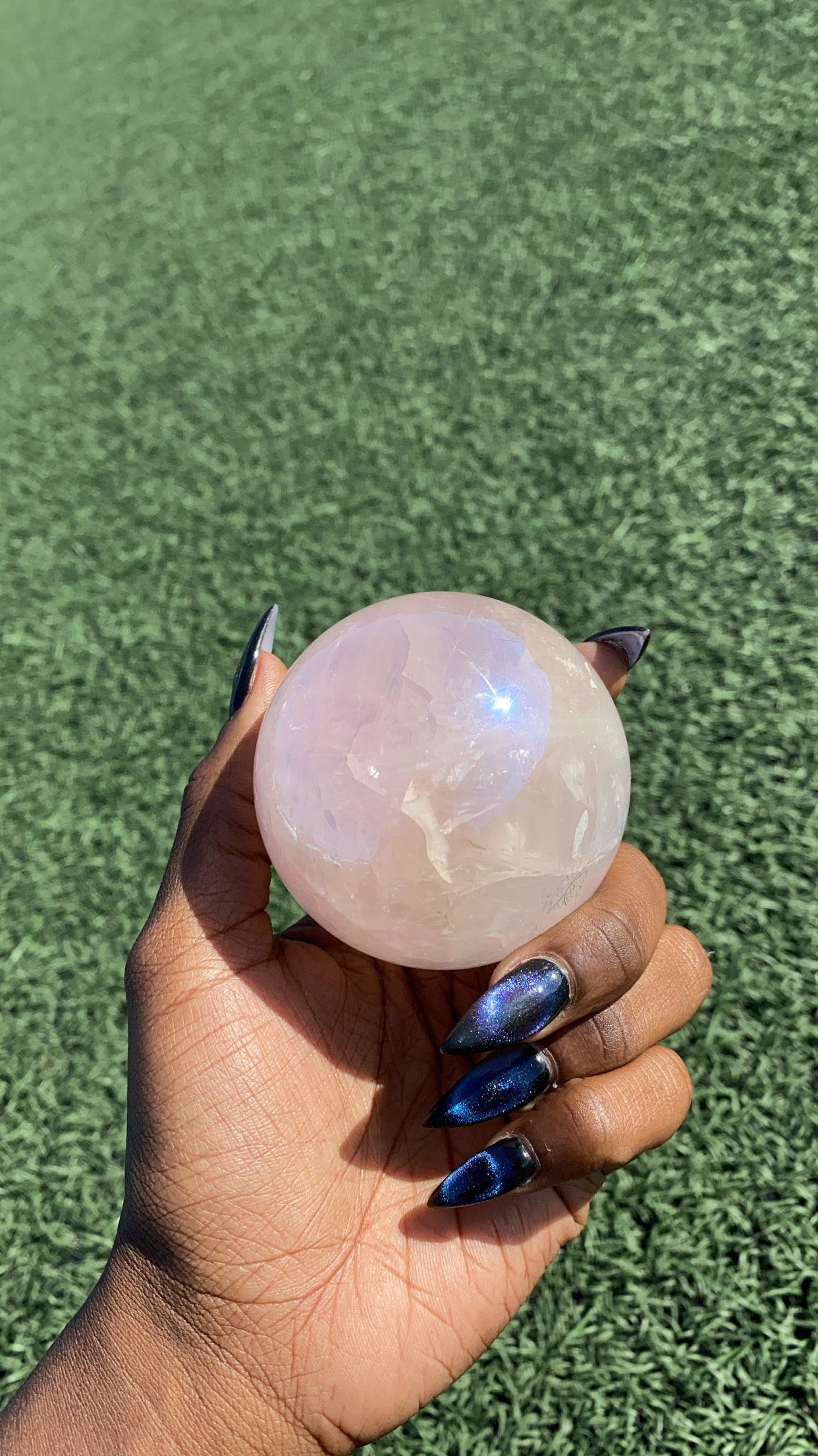 Starlight Rose Quartz Sphere