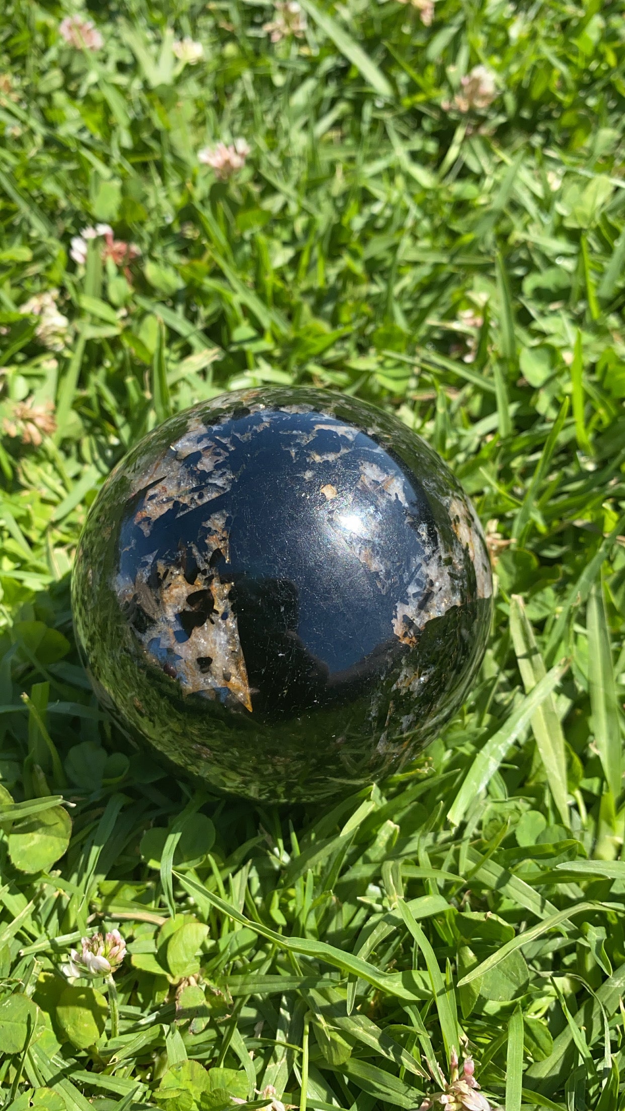 Black Tourmaline in Quartz Sphere