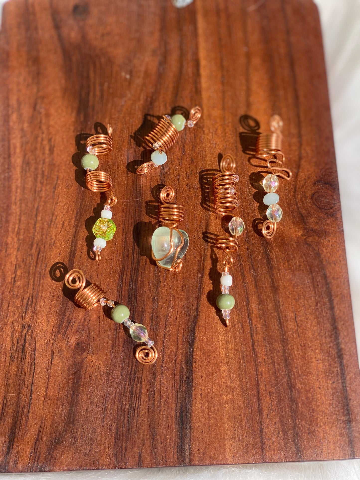 Green Fluorite LOC / Hair Heart Set