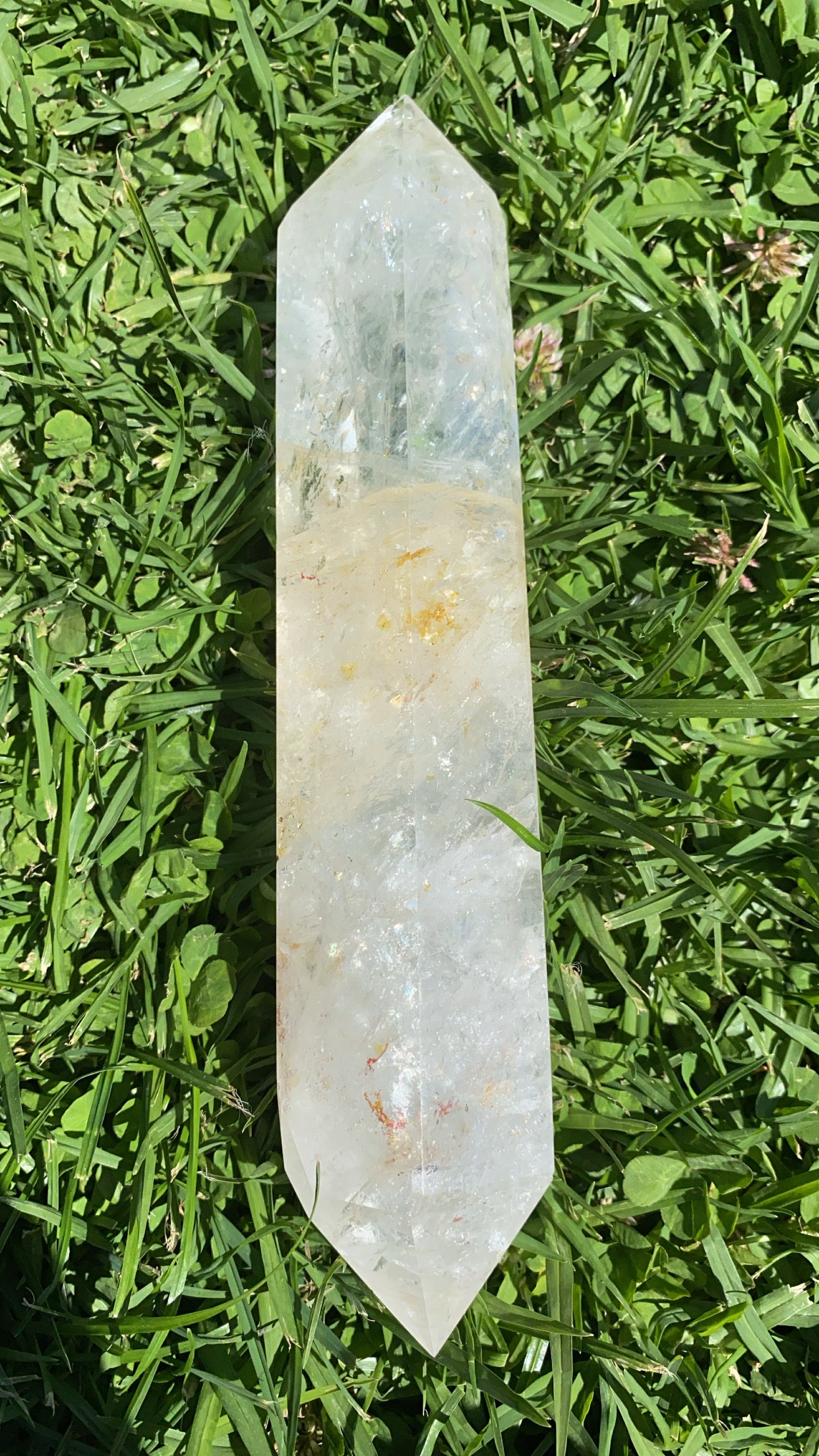 Clear Quartz DT Double Point Wand