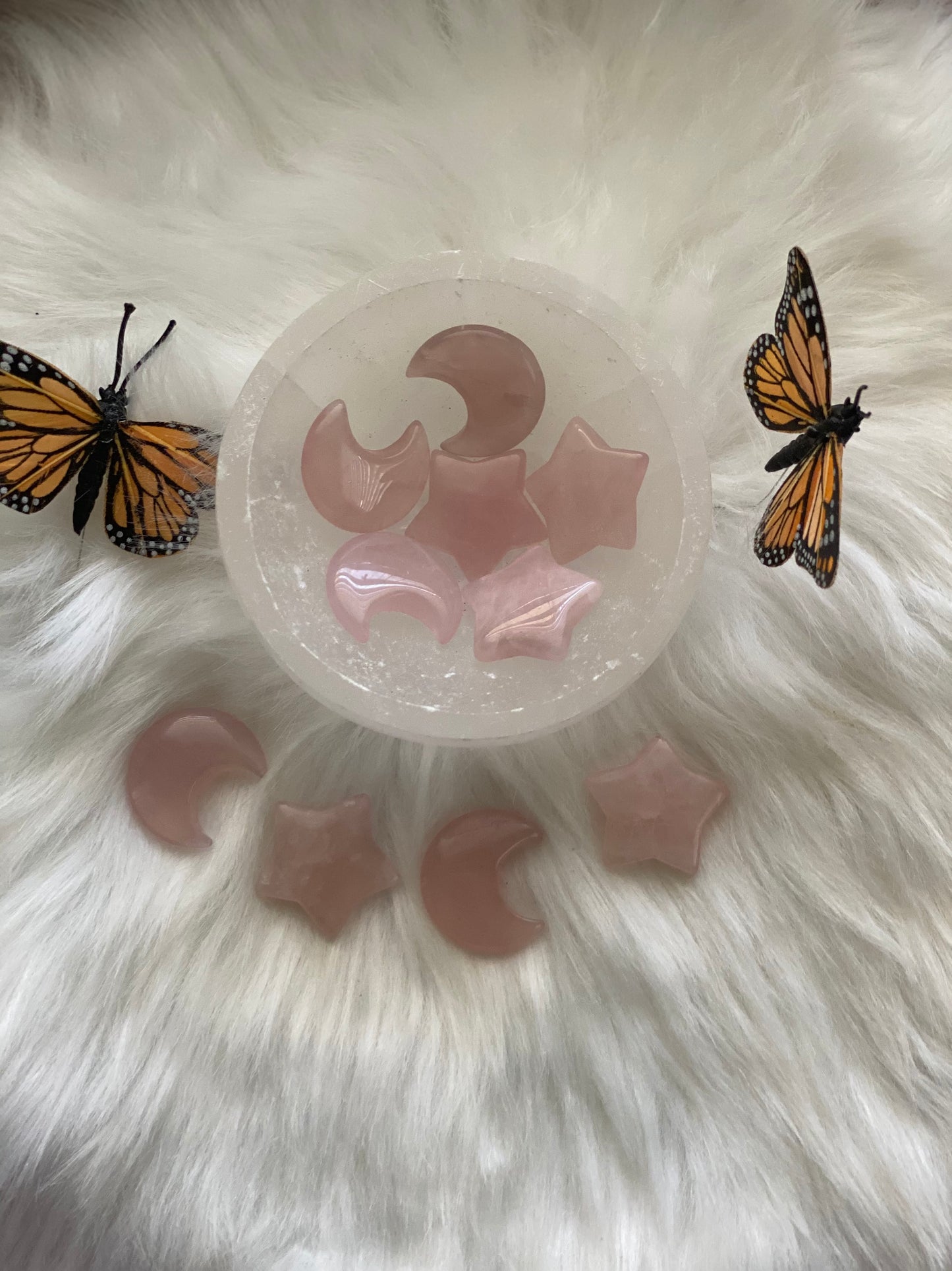 Rose Quartz Moon & Star