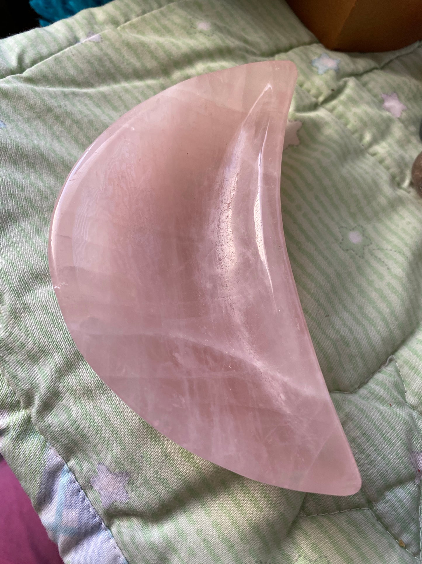 Rose Quartz Moon Bowl