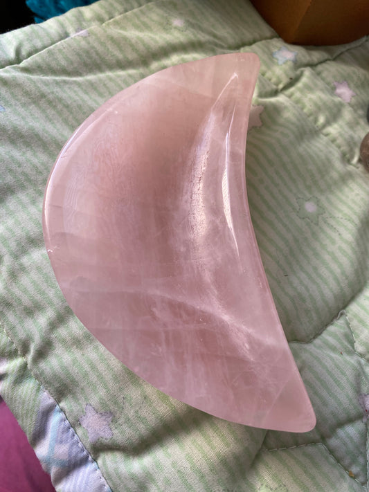 Rose Quartz Moon Bowl