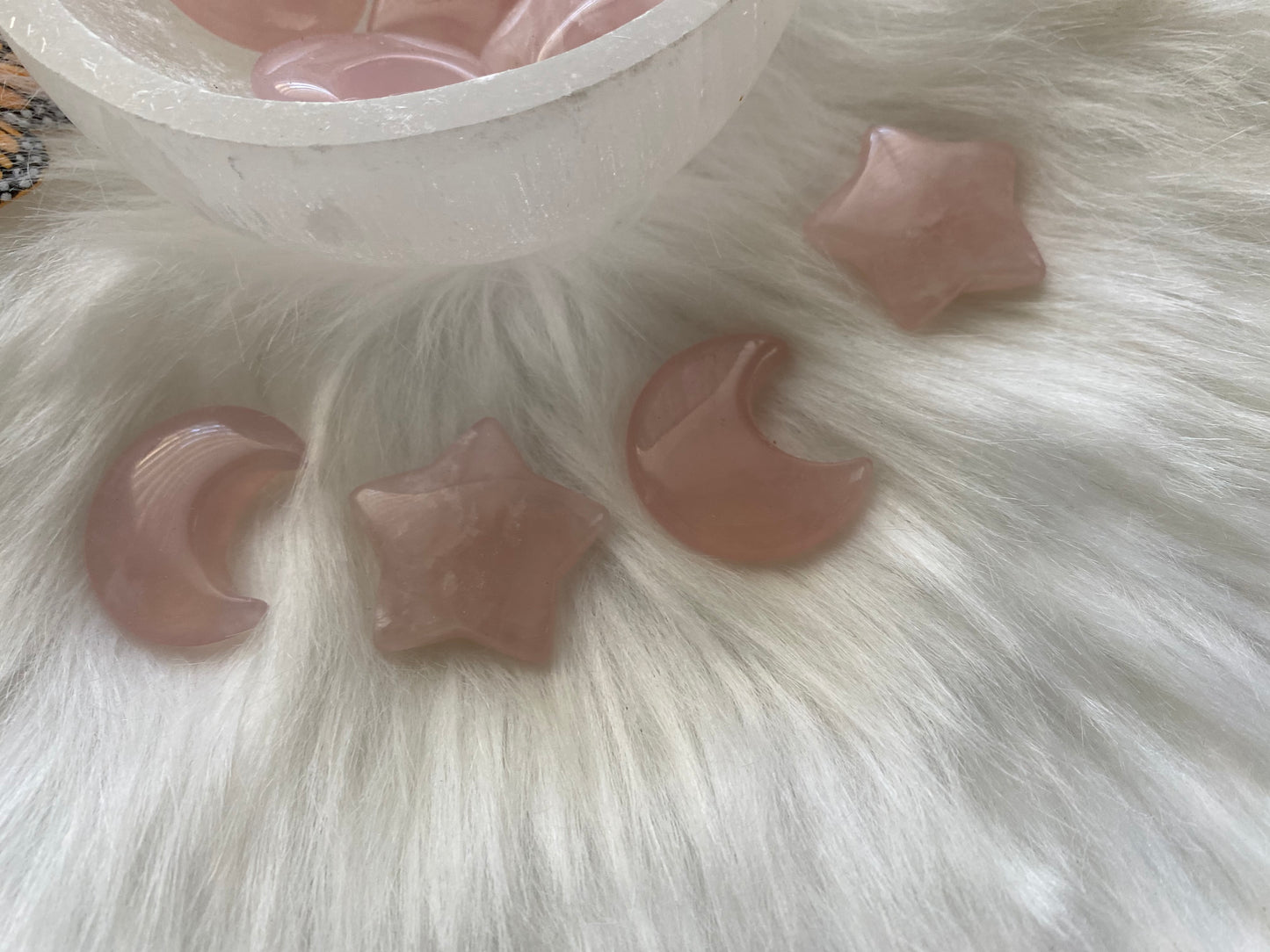 Rose Quartz Moon & Star