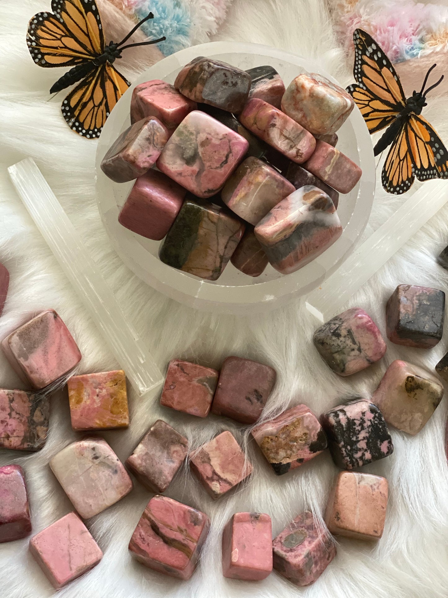 Rhodonite Cubes