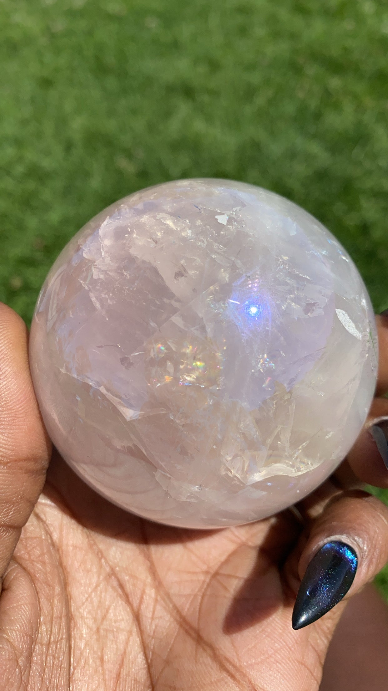 Starlight Rose Quartz Sphere