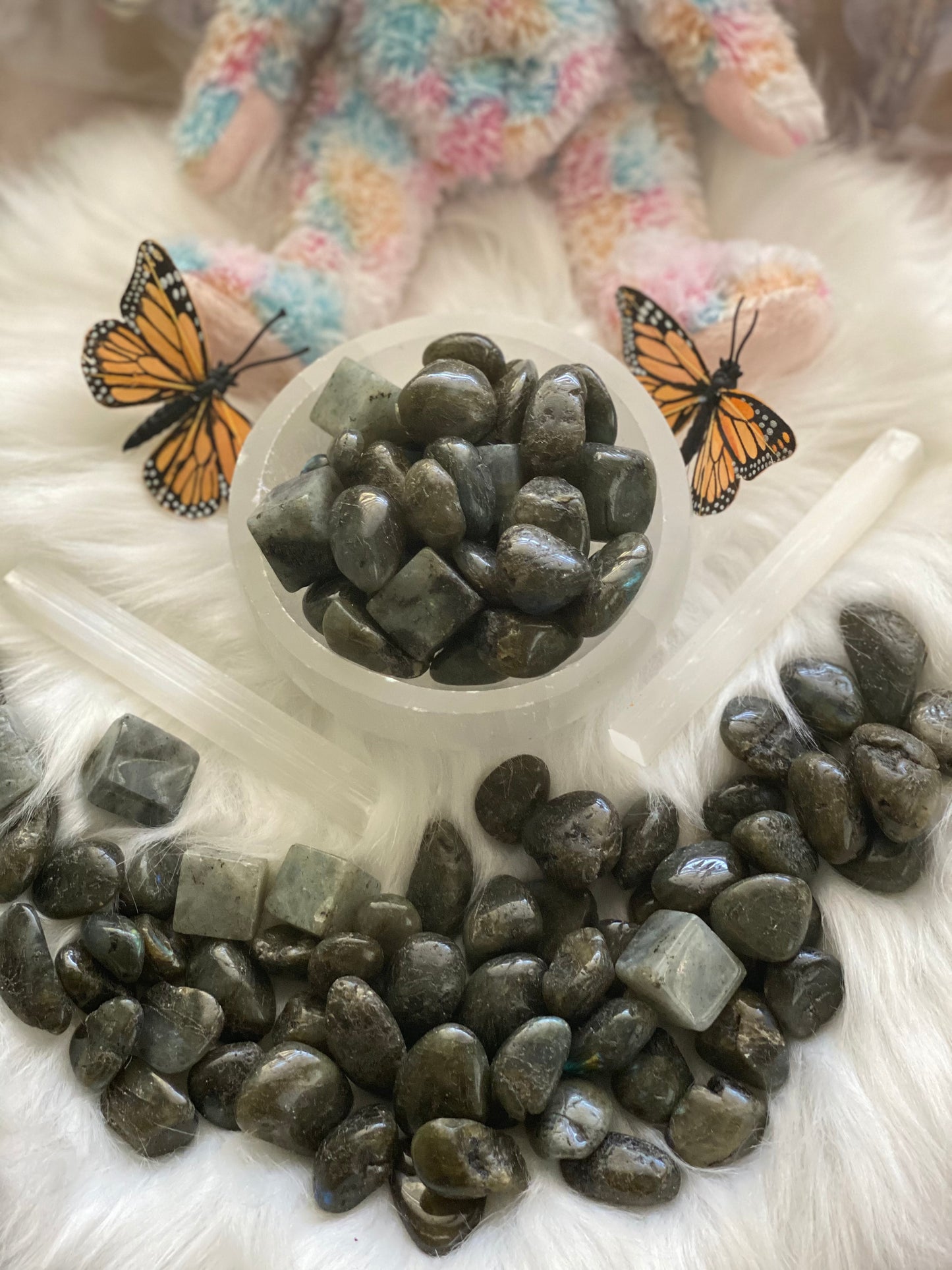 Labradorite Tumbles & Cubes