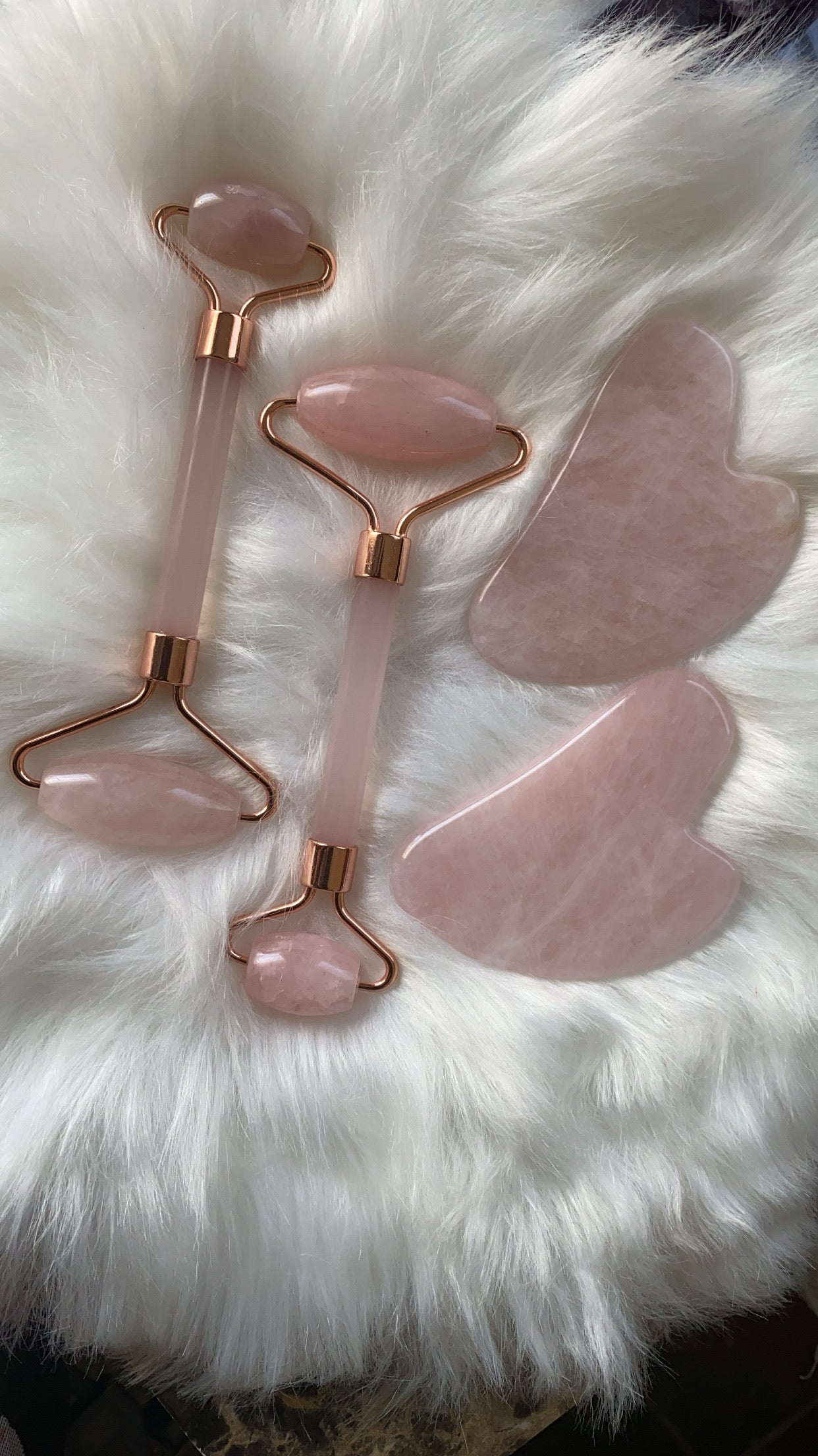 Rose Quartz Gua Sha Set