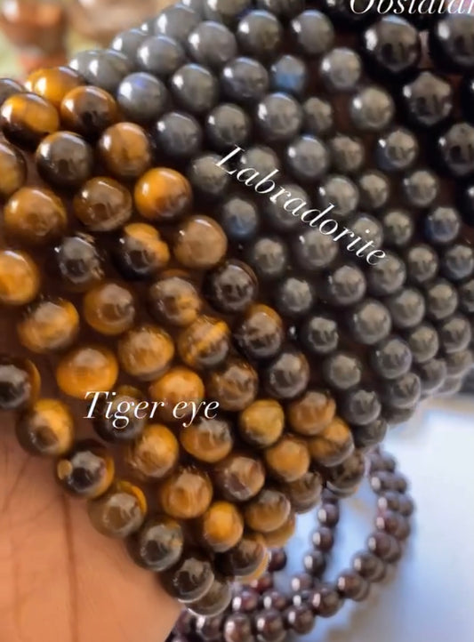 Tiger eye & Labradorite bracelet "Protection set"