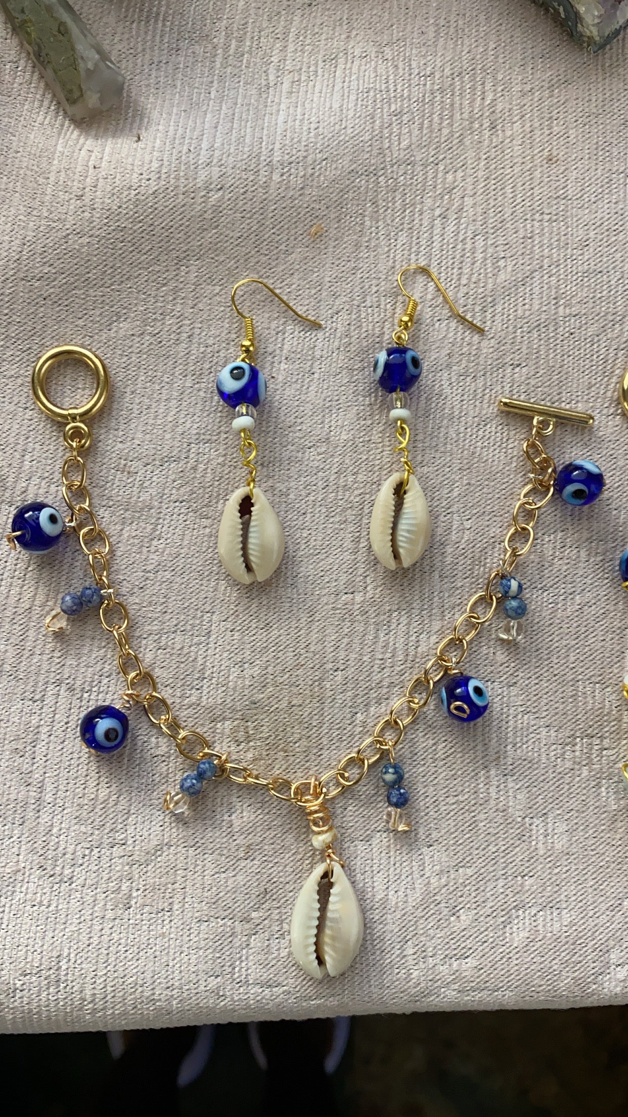 Handmade Earring and Bracelet/Anklet Set