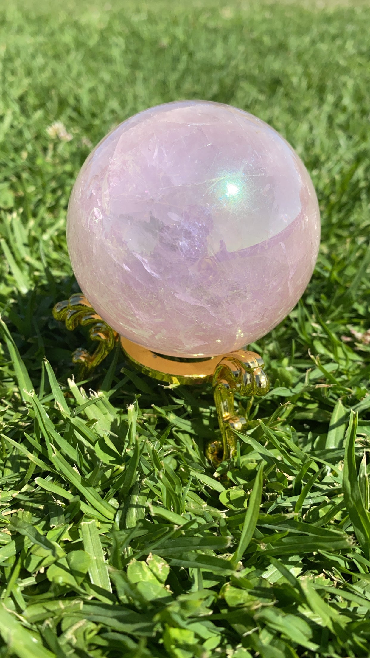 Starlight Rose Quartz Sphere