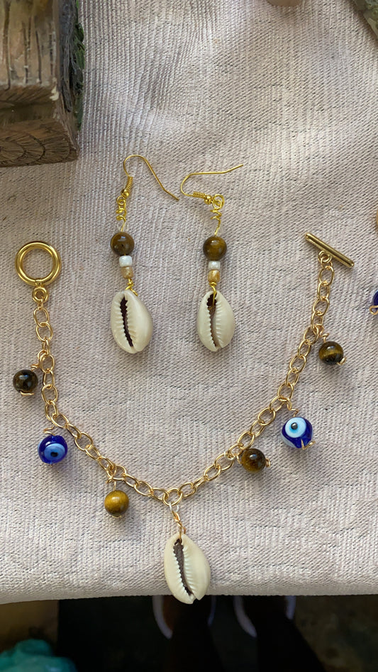 Handmade Earring and Bracelet/Anklet Set