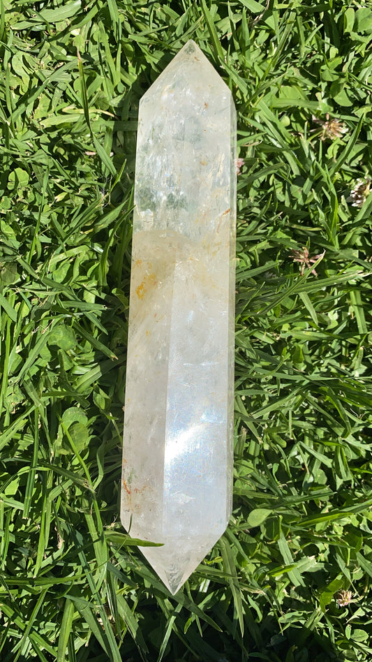 Clear Quartz DT Double Point Wand