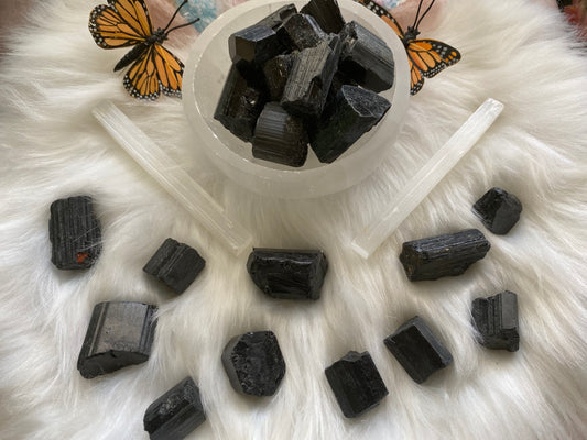 Raw Black Tourmaline Pieces