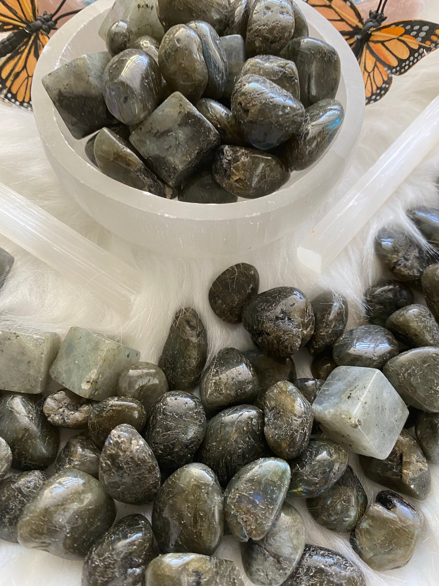 Labradorite Tumbles & Cubes
