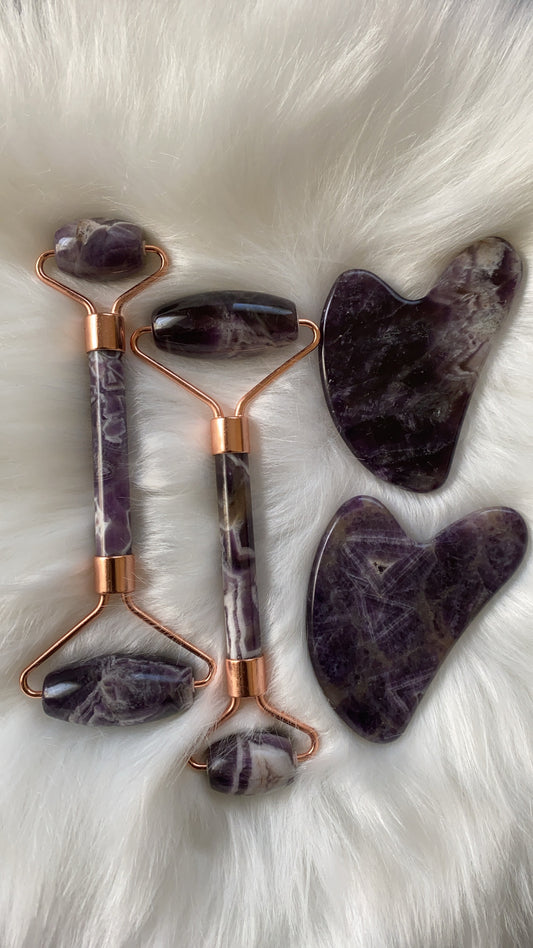 Amethyst (Chevron/Dream)Gua Sha Set