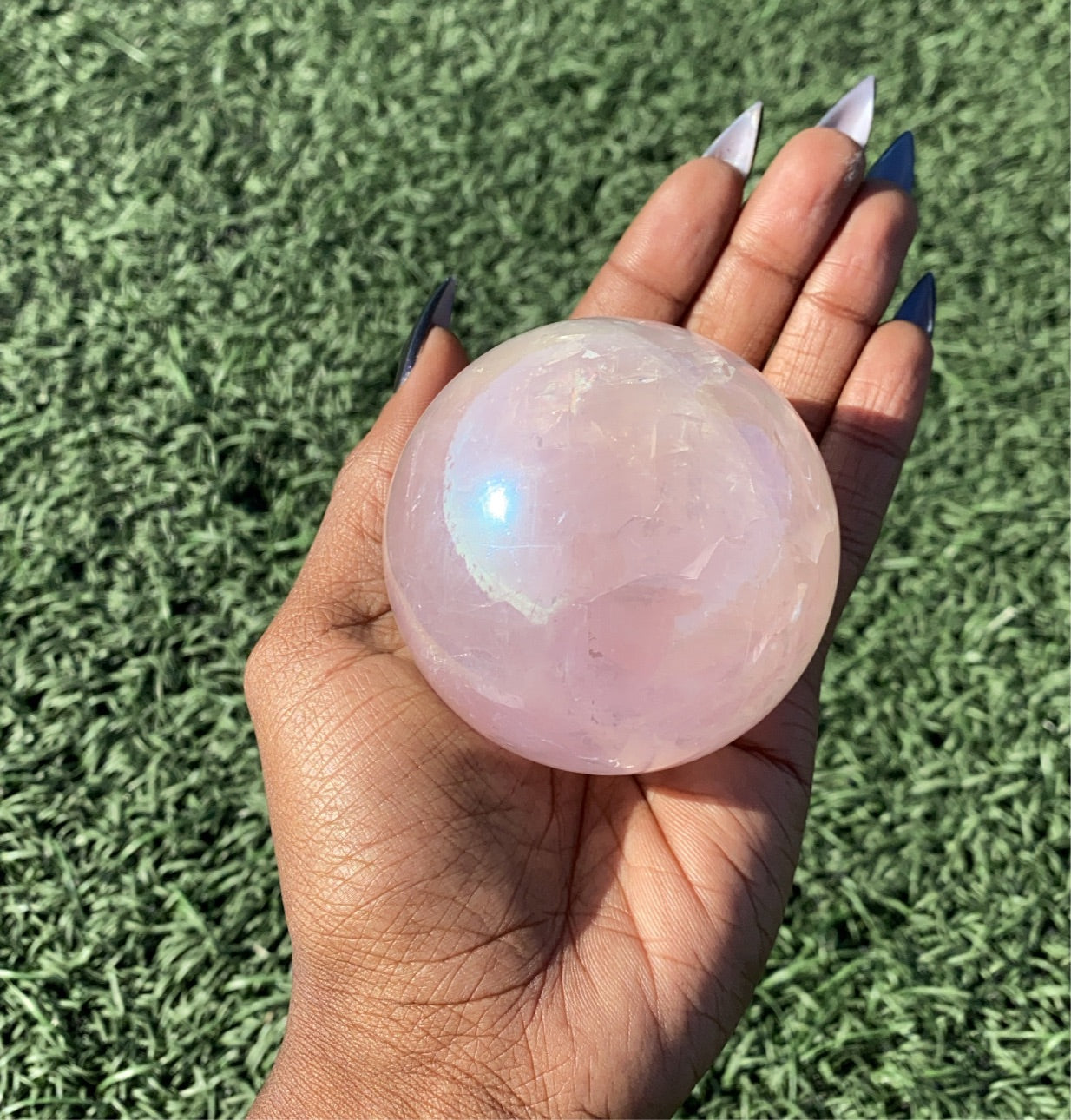 Starlight Rose Quartz Sphere