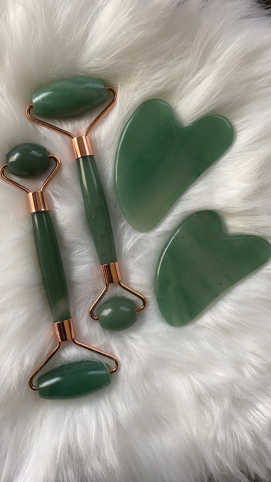 Green Aventurine Gua Sha Set